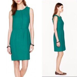 J Crew Dress Women's size 00 in Emerald Green above the knee with Pockets